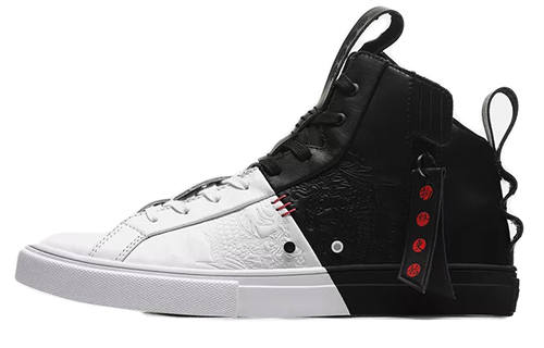 Li-Ning Li Ning Chinese Style Retrospective Series Non slip Lightweight High top Skateboard Shoes Men's Smoke Ink