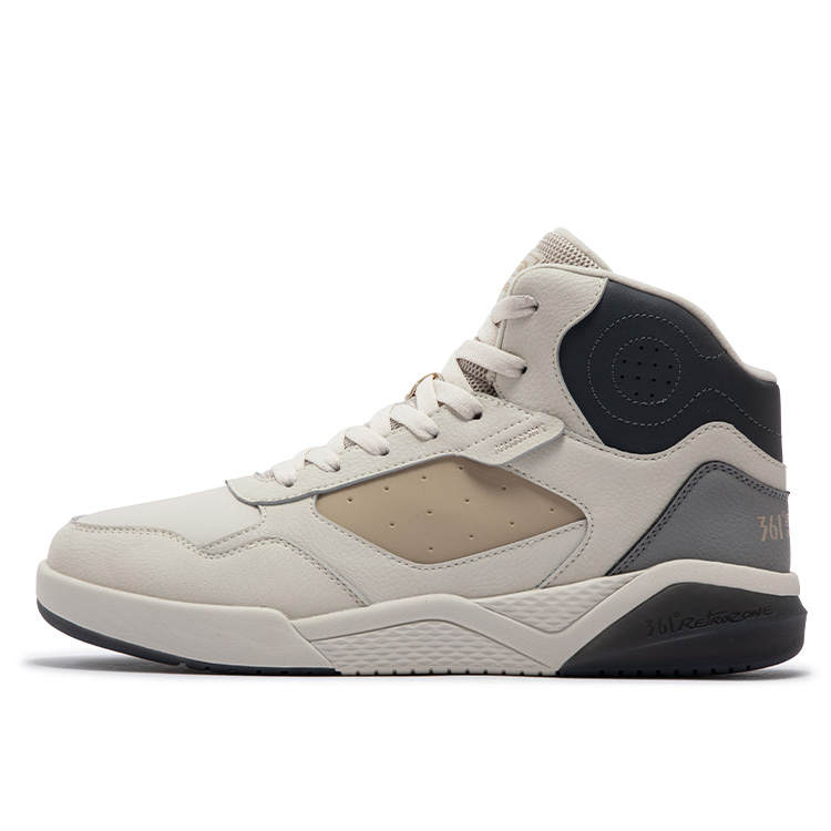 361° Winter Campaign 1.0 Thermal Slip Resistant Cushioning Abrasion Resistant High top Casual Shoes Men's Beige