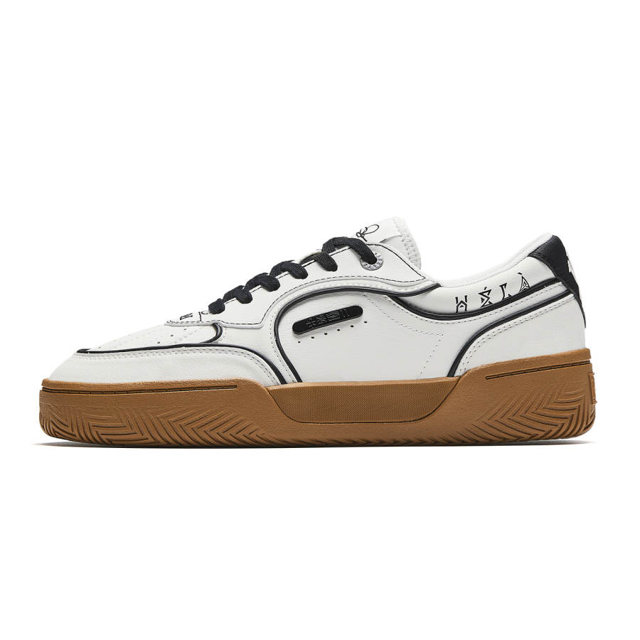 Anta KAI Hélà TRIBE Lightweight Slip Resistant Low top Skateboard Shoes Men's Papyrus White