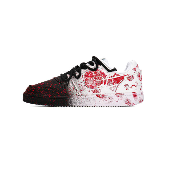 Nike Nike EBERNON Redemption Abrasion Resistant Low top Skateboard Shoes Unisex Black Red