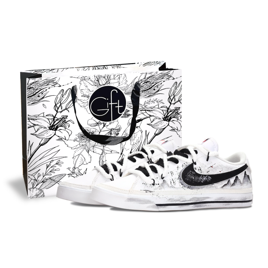 Nike Nike Court Legacy Mechanical Spirit, Bird Collection Abrasion Resistant Low top Skateboard Shoes Men's Black White