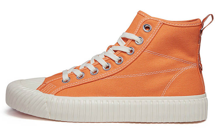 Kappa Abrasion Resistant Abrasion Resistant High top Skateboard Shoes Unisex Orange