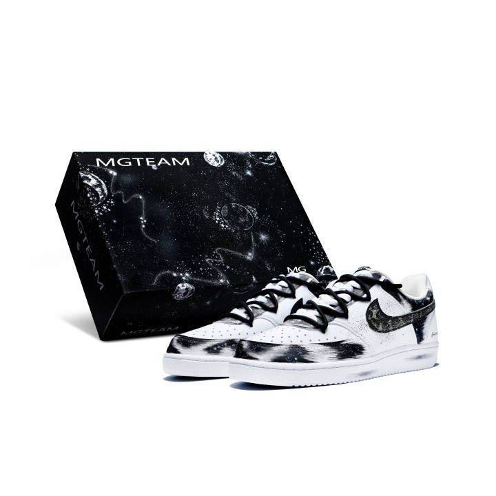 Nike Nike Court Vision 1 Slip Resistant, Abrasion Resistant, Lightweight Low top Skateboard Shoes Men's Black White
