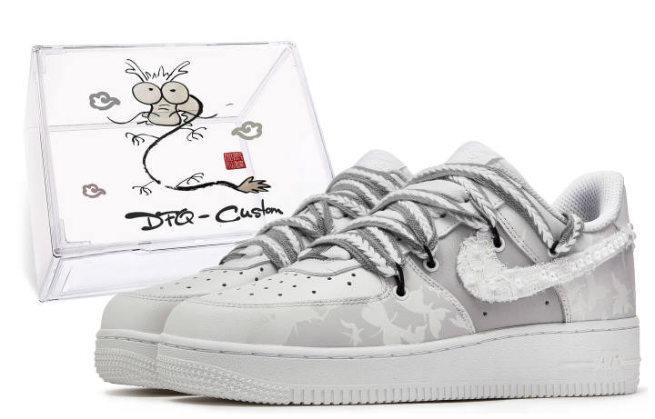 Nike Nike Air Force 1 Low Da Vinci Custom CNY Year Of The Dragon Limited Edition, Box, Precious Dragon Low top