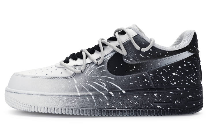 Nike Nike Air Force 1 Low 811 Manufacturing, Black And White, Fireworks Low top Skateboard Shoes Men's Black White Gray