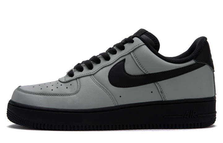 Nike Nike Air Force 1 'Amog Gray' Slip Resistant Abrasion Resistant Low top Skateboard Shoes Unisex Black Gray