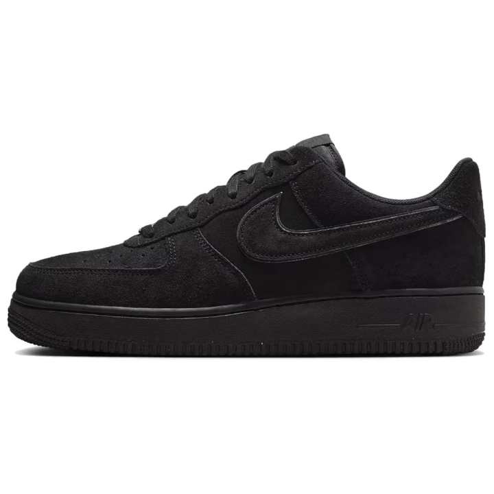 Nike Nike Air Force 1 Slip Resistant Abrasion Resistant Low top Skateboard Shoes Men's Black