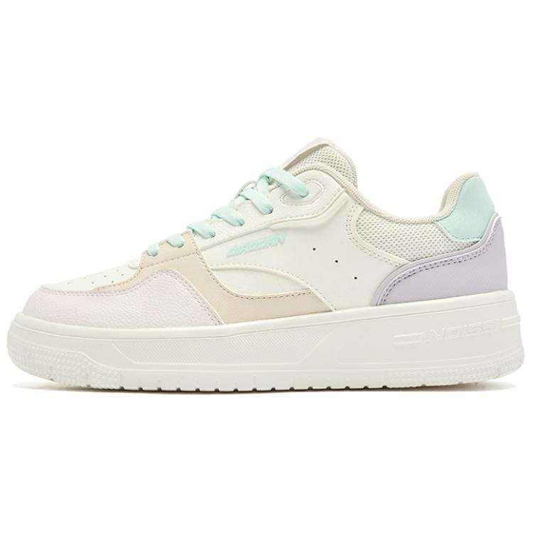 QIAODAN Slip Resistant, Abrasion Resistant, Breathable Low top Skateboard Shoes Women's White Pink Purple
