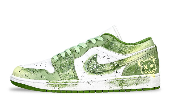 Jordan Jordan Air Jordan 1 Skateboard Shoes Unisex Low Top White Green