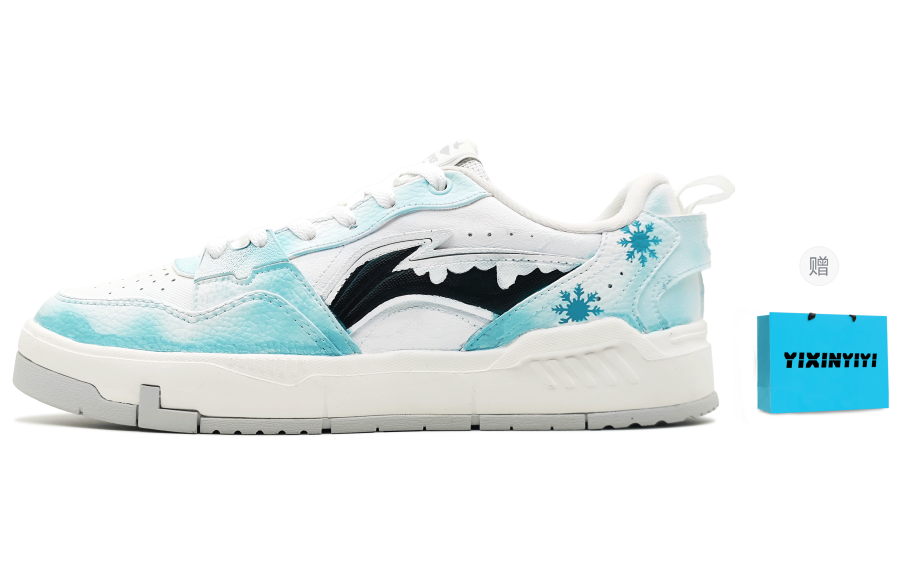 Li-Ning Li Ning Original Era Slip Resistant Abrasion Resistant Low top Skateboard Shoes Unisex Blue White