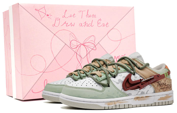 Nike Nike Dunk Boundary Breaking Box Abrasion Resistant Low top Skateboard Shoes Unisex Light Green