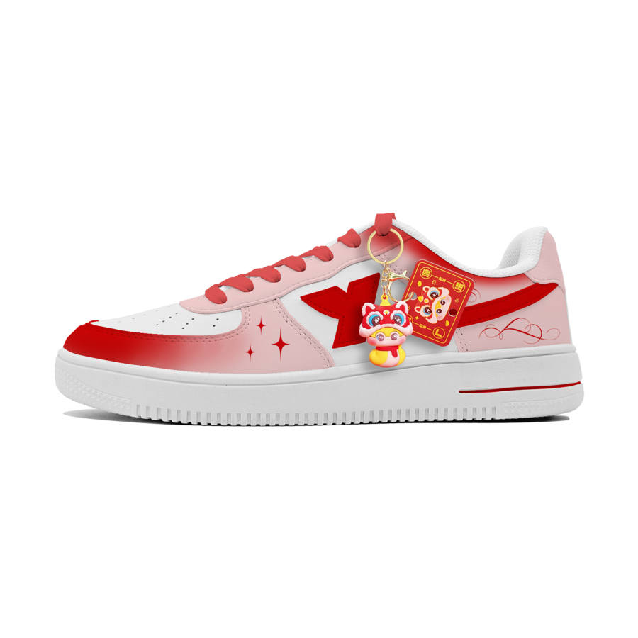 XTEP Slip Resistant Cushioning Abrasion Resistant Low top Skateboard Shoes Men's Red