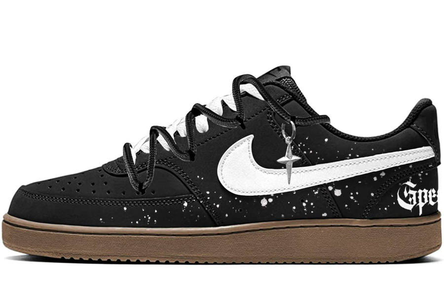 Nike Nike Court Vision 1 Aurora Moment, Baby's Breath, Niche Gothic, Splash, Vintage Cross Synthetic Leather Versatile