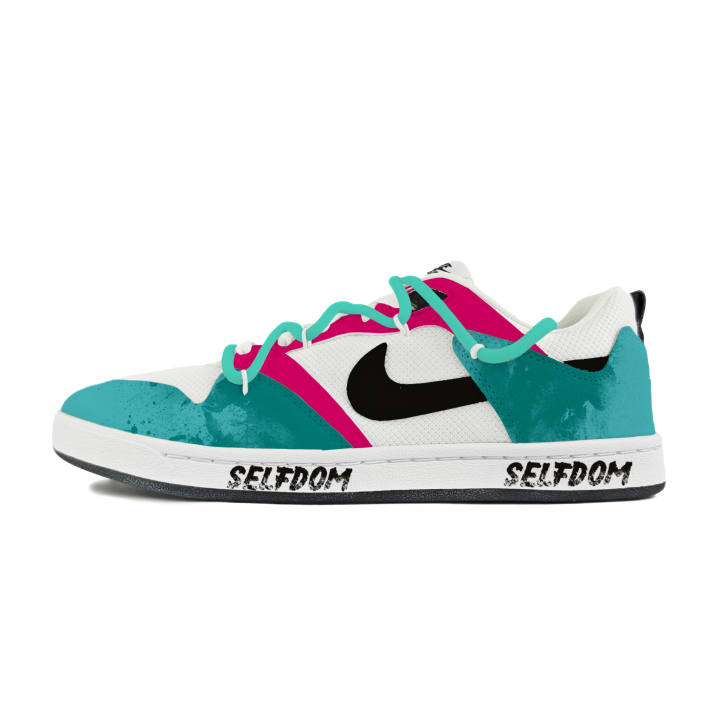 Nike Nike SB Alleyoop Abrasion Resistant Low top Skateboard Shoes Men's White Cyan Pink