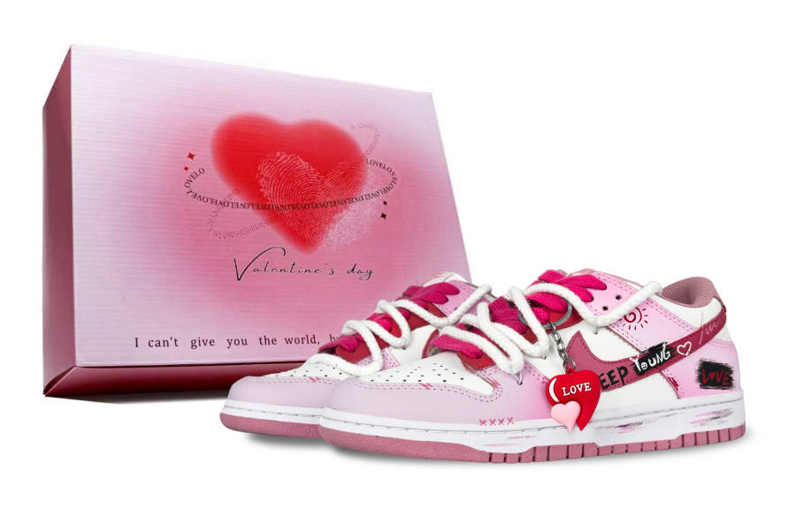 Nike Nike Dunk Love Note Slip Resistant Abrasion Resistant Low top Skateboard Shoes Unisex