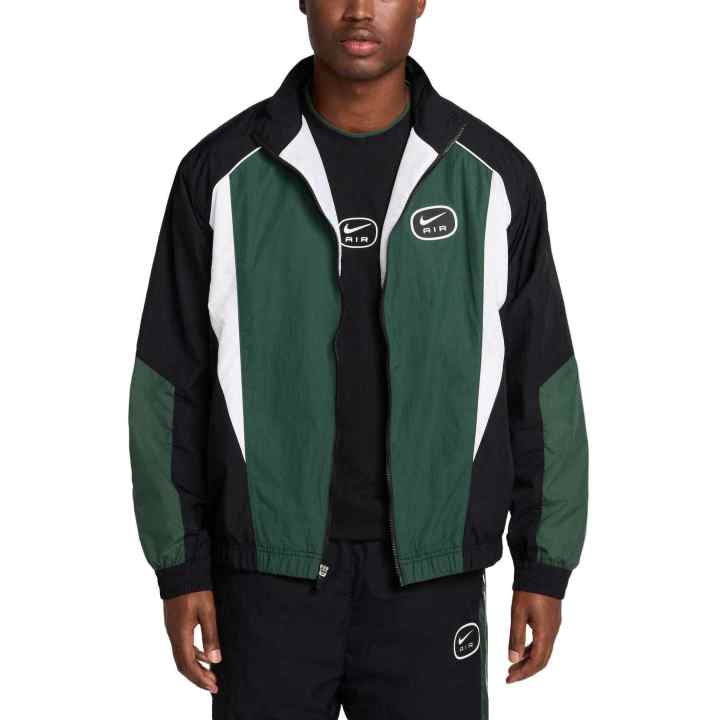 Nike Nike Air Jackets Men's Black/Cedar Green/White/White Lapel Moderate Other
