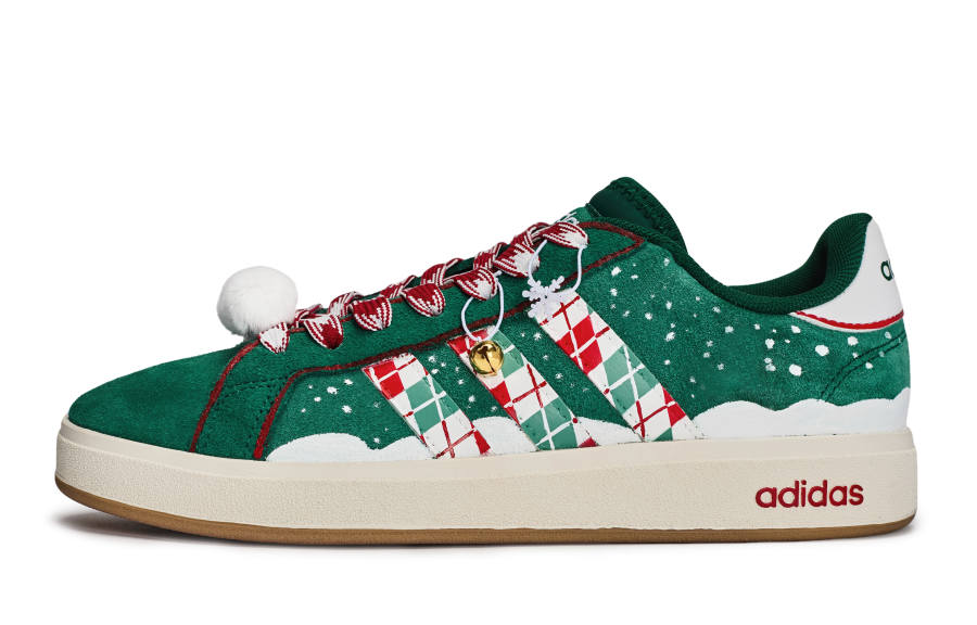 Adidas Adidas Grand Court Base 00s 811 Manufacturing, First Snow Low top Skateboard Shoes Unisex White Red Green