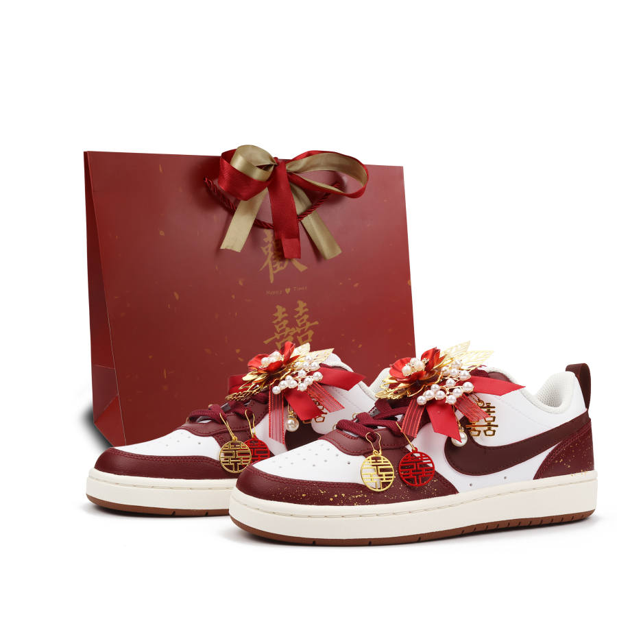 Nike Nike Court Borough Eternal Love Cushioning Low top Skateboard Shoes Women's Burgundy
