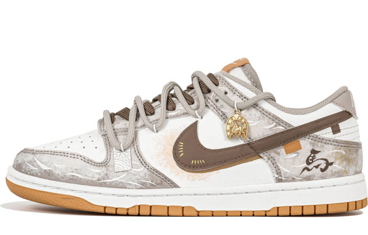 Nike Nike Dunk Skateboard Shoes Men's Low Top White/Orange