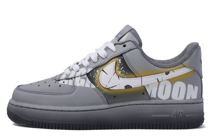 Nike Nike Air Force 1 Low ADCDAVINCI Custom Low top Skateboard Shoes Women's Gray White