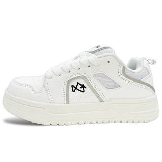 ITGI Slip Resistant, Abrasion Resistant, Lightweight Low top Skateboard Shoes Unisex White