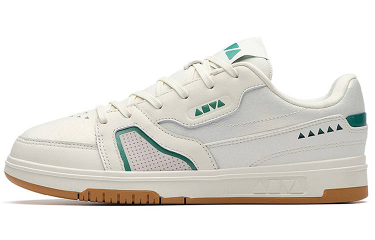 Anta Jie Ao Casual Abrasion Resistant Low top Skateboard Shoes Women's White Pine Green