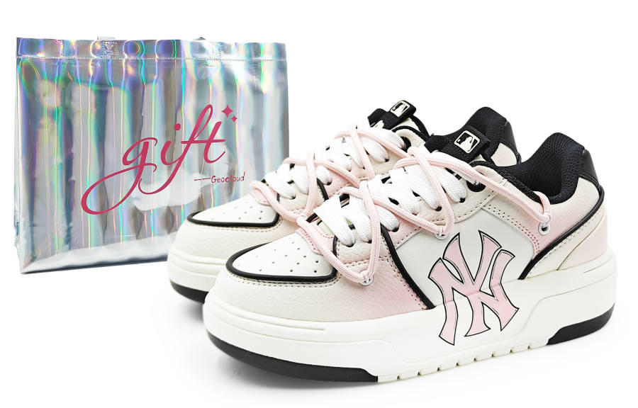 MLB Chunky Liner Abrasion Resistant Abrasion Resistant Low top Skateboard Shoes Unisex Light Pink