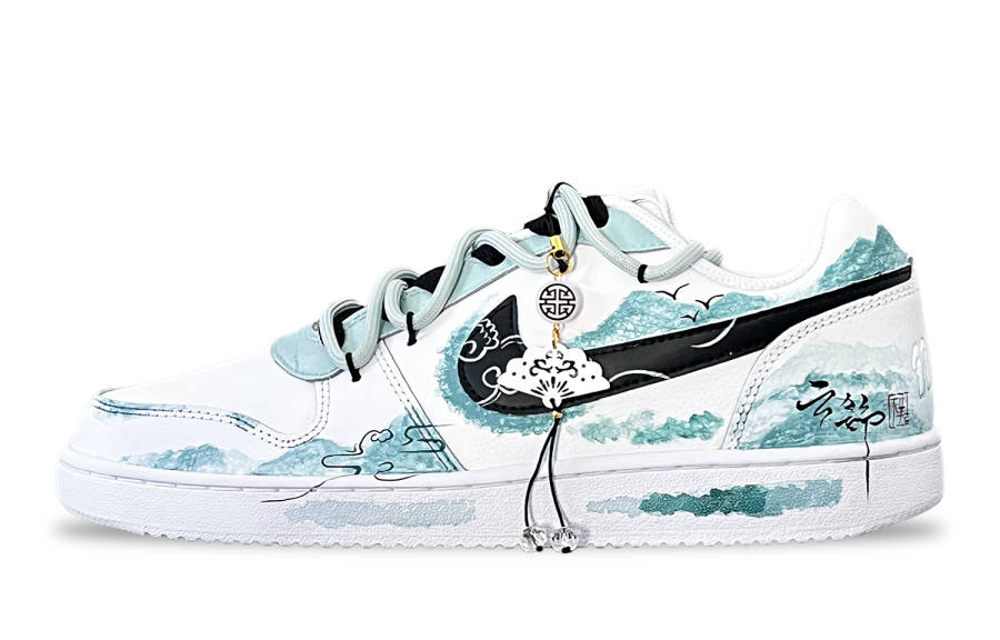 Nike Nike EBERNON Low Slim Card, Cloud Shu Slip Resistant Abrasion Resistant Slip Resistant Abrasion Resistant Low top