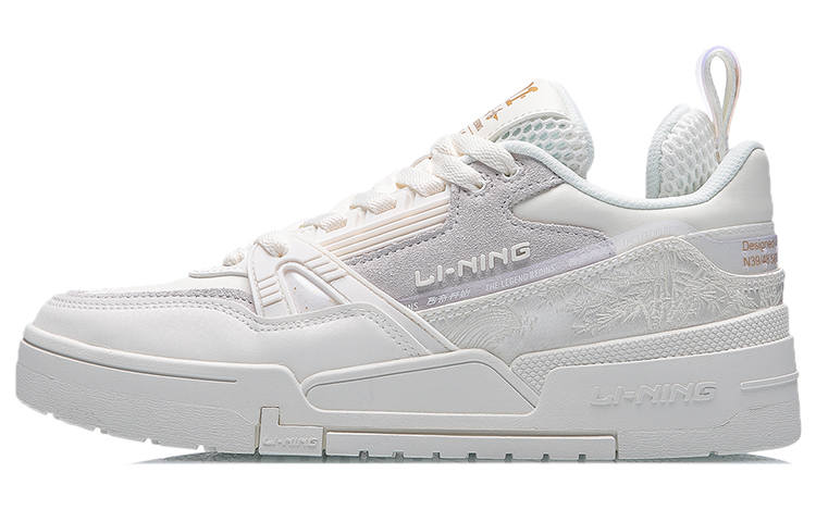 Li-Ning Li Ning 001 BTC Skateboard Shoes Women's Low Top White/Gold