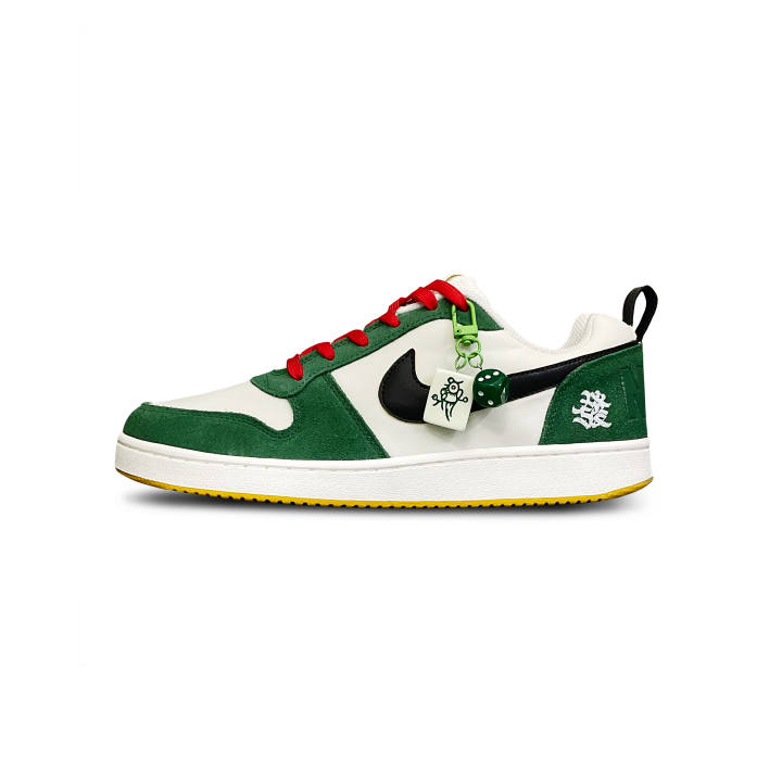 Nike Nike Court Borough Tower Rabbit Abrasion Resistant Low top Skateboard Shoes Men's Green White