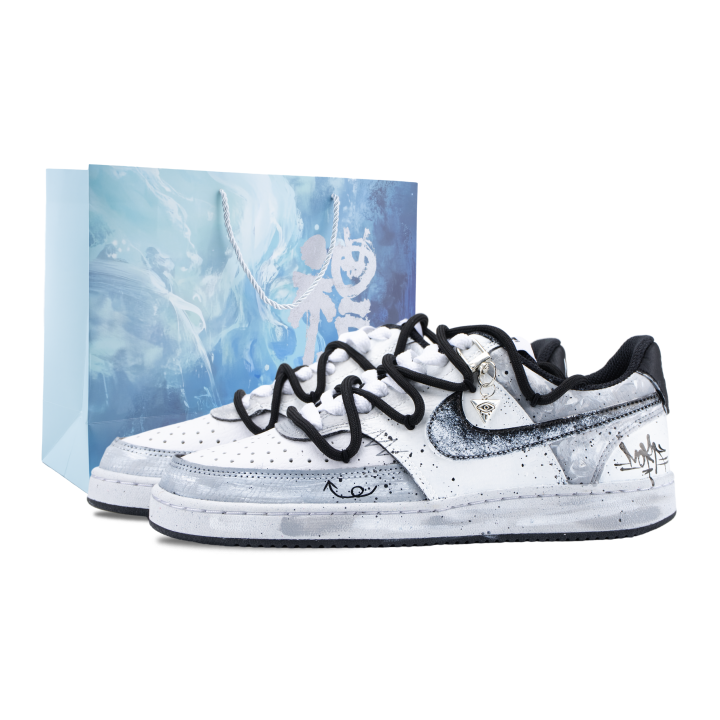Nike Nike Court Vision Ink Shadow Low top Skateboard Shoes Unisex Black White