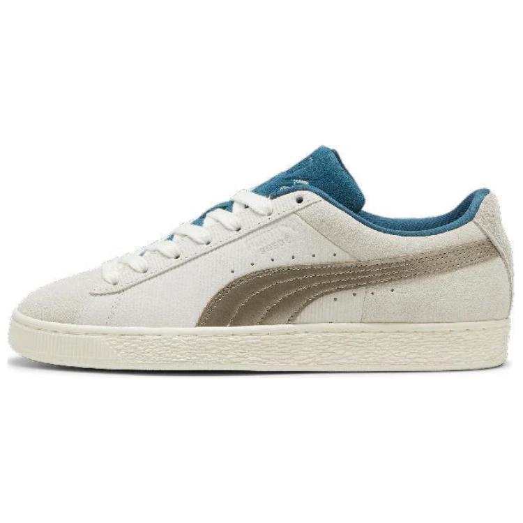 PUMA Suede Abrasion Resistant Abrasion Resistant Low top Skateboard Shoes Unisex Beige White Blue
