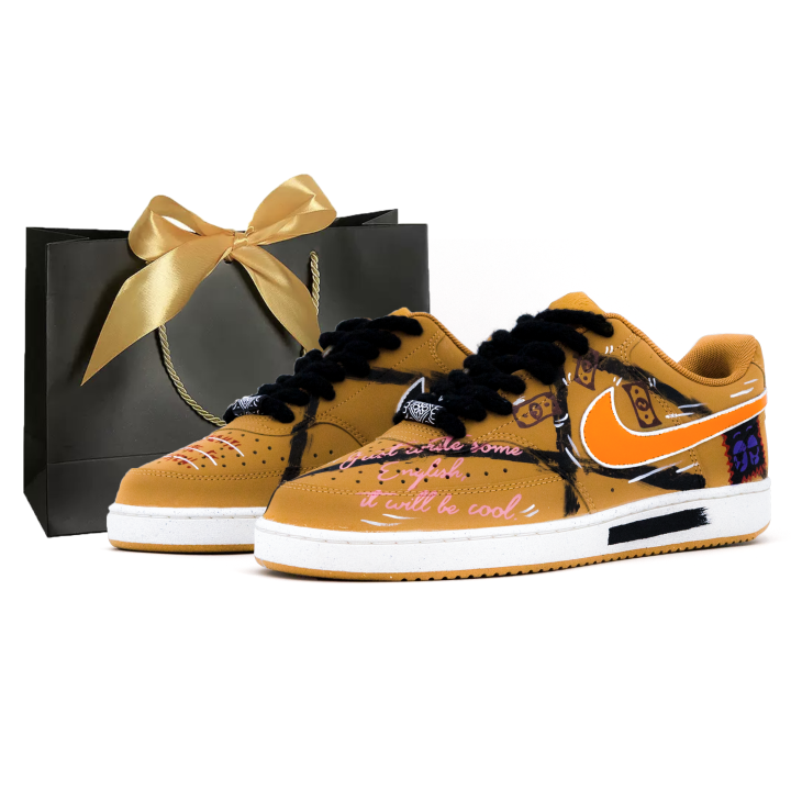 Nike Nike Court Vision Coverage Low top Skateboard Shoes Men's Brown