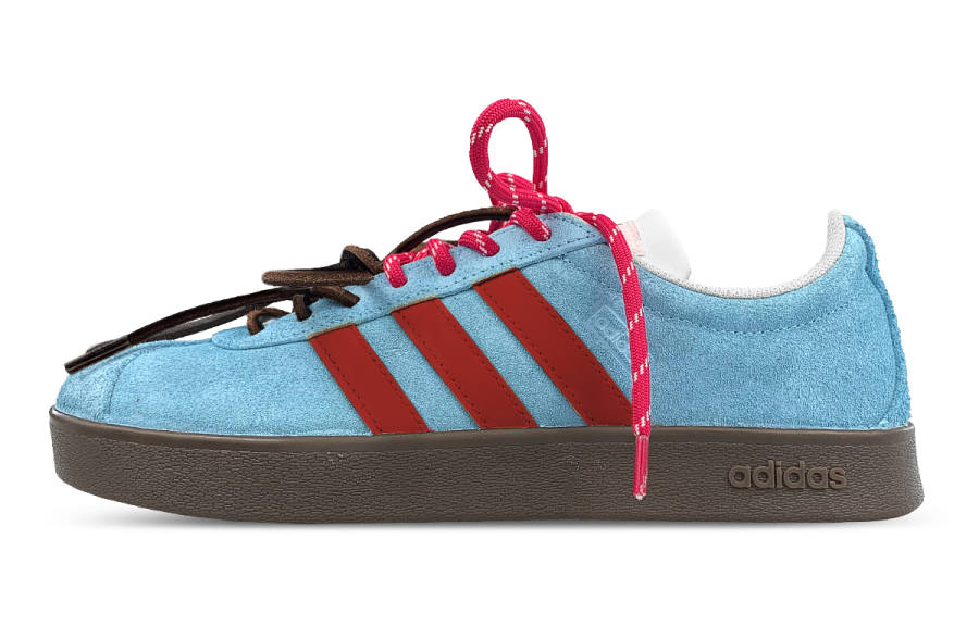Adidas Neo Vl Court Non Slip And Waterproof Low top Skateboard Shoes Unisex Red Blue