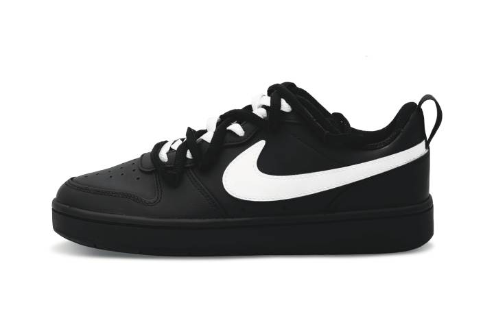 Nike Nike Court Borough 2 Non slip Lightweight Low top Skateboard Shoes Women's Black White