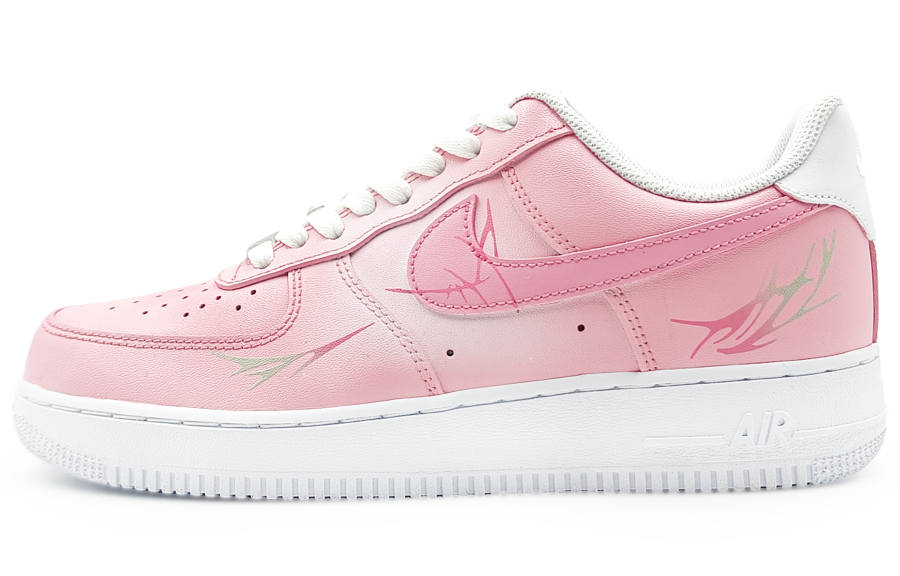 Nike Nike Air Force 1 Abrasion Resistant Low top Skateboard Shoes Men's Pink White