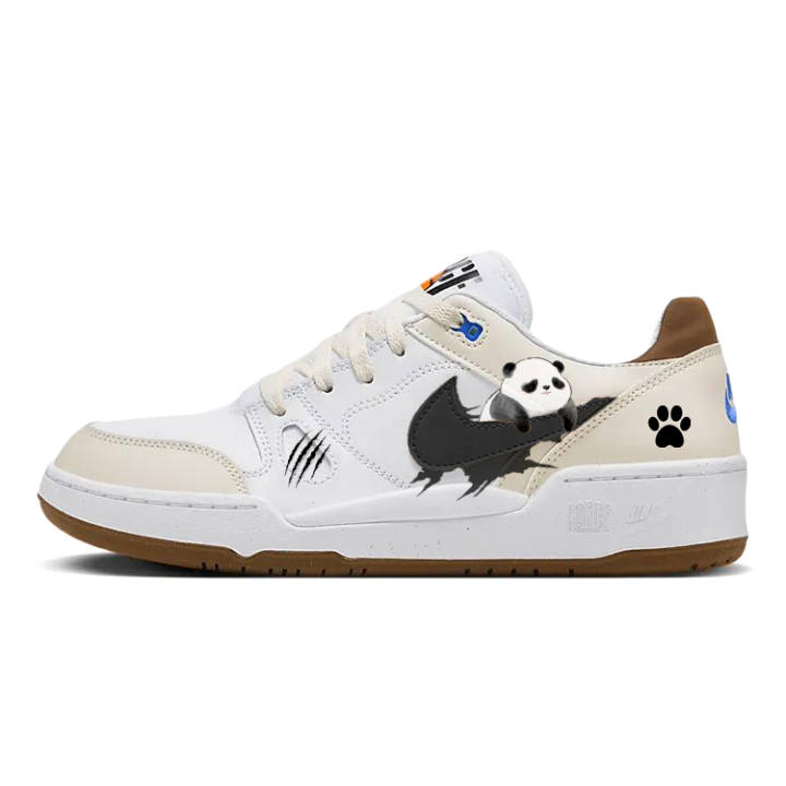 Nike Nike Full Force Slip Resistant Cushioning Abrasion Resistant Low top Skateboard Shoes Men's Brown White