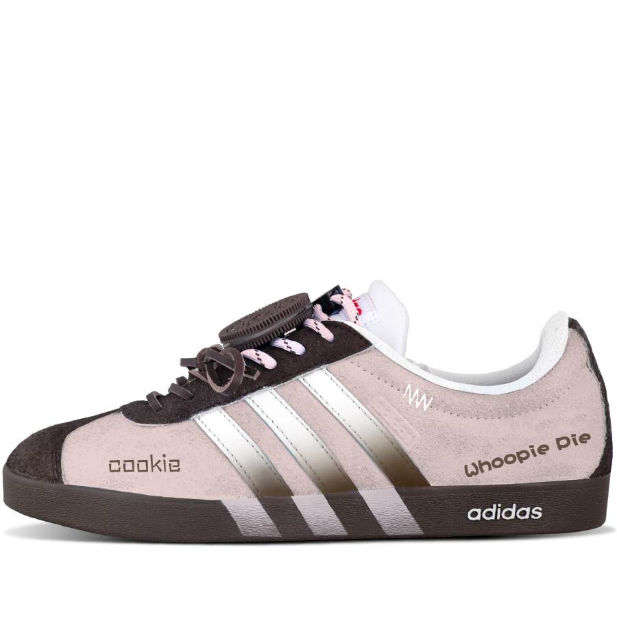 Adidas Adidas VL COURT 2.0 Abrasion Resistant Low top Skateboard Shoes Unisex Pink Brown
