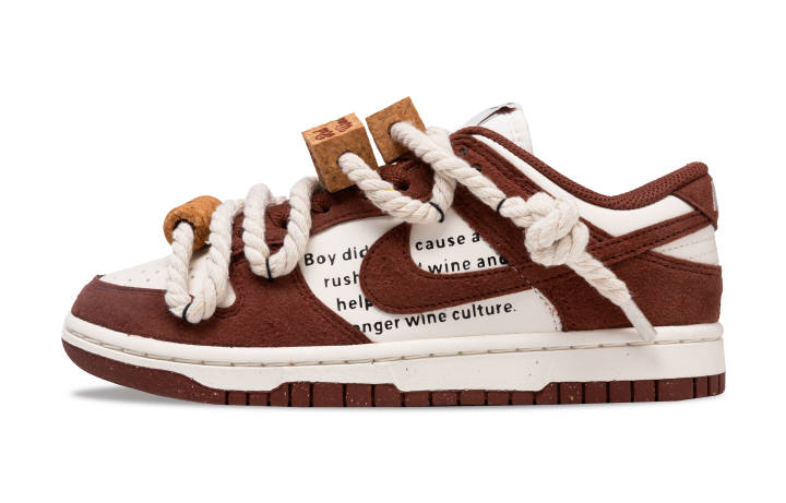 Nike Nike Dunk Slip Resistant Abrasion Resistant Low top Skateboard Shoes Unisex Burgundy