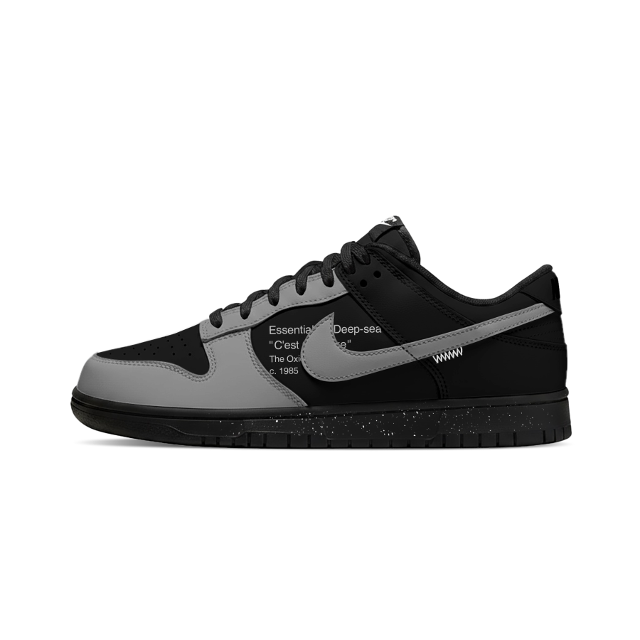 Nike Nike Dunk Abrasion Resistant Breathable Low top Skateboard Shoes Unisex Black White Gray