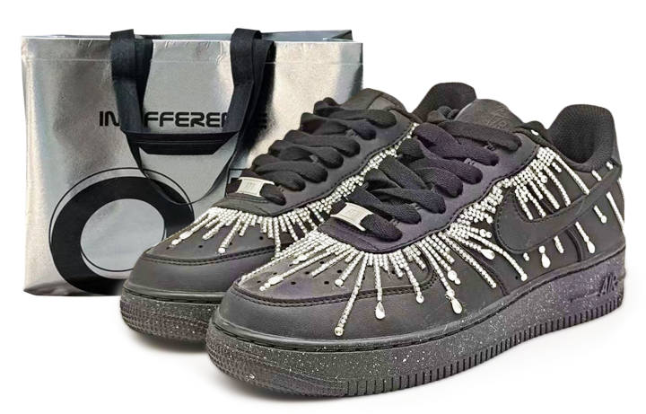 Nike Nike Air Force 1 07 Abrasion Resistant Low top Skateboard Shoes Unisex Black