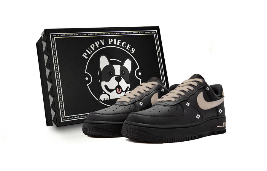 Nike Nike Air Force 1 Berry Heart Latte, Special Shoe Box Slip Resistant Low top Skateboard Shoes Women's Black Brown