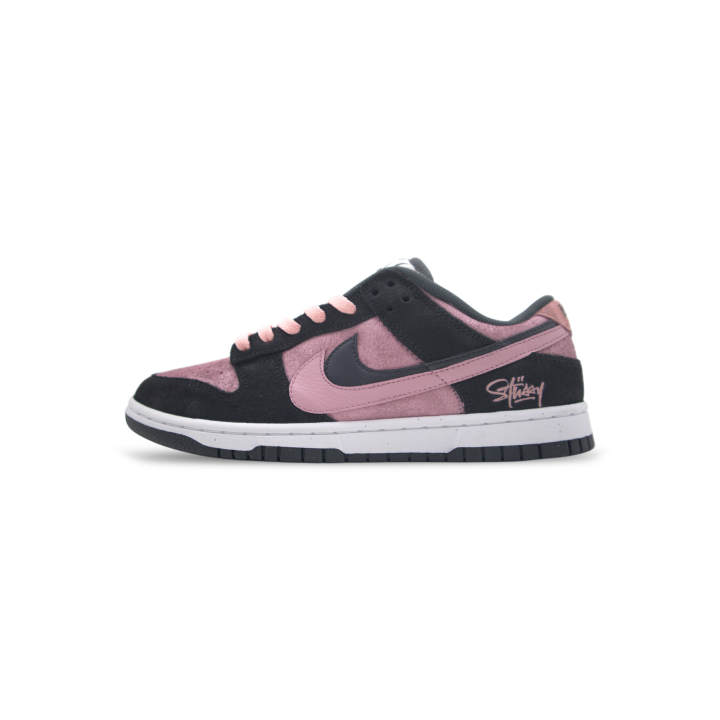 Nike Nike Dunk Black Pink Berry Abrasion Resistant Low top Skateboard Shoes Unisex