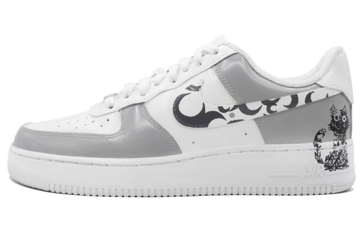 Nike Nike Air Force 1 Low Gray Cat Low top Skateboard Shoes Unisex Gray Black White