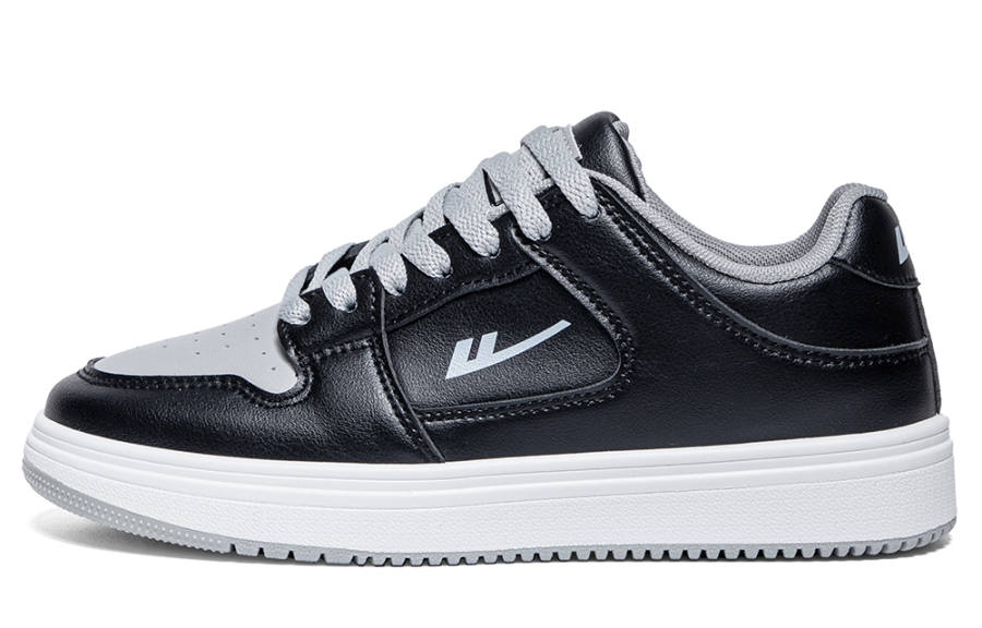 Warrior Wear resistant, Lightweight, Breathable, And Non slip. Low top Skateboard Shoes Unisex Black Gray