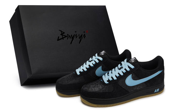 Nike Nike Air Force 1 Skateboard Shoes Men's Low Top Black/Blue