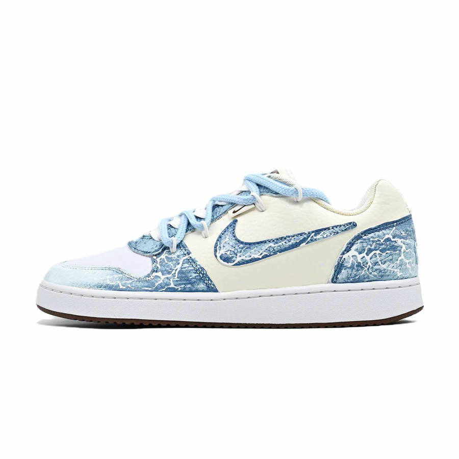 Nike Nike EBERNON Submerged Blue Bubble Synthetic Leather Abrasion Resistant Slip Resistant Low top Skateboard Shoes Men's