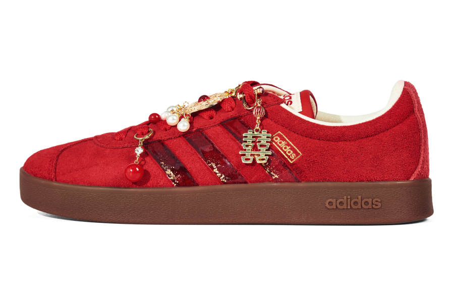 Adidas Adidas Vl Court Classic Low top Skateboard Shoes Unisex Red