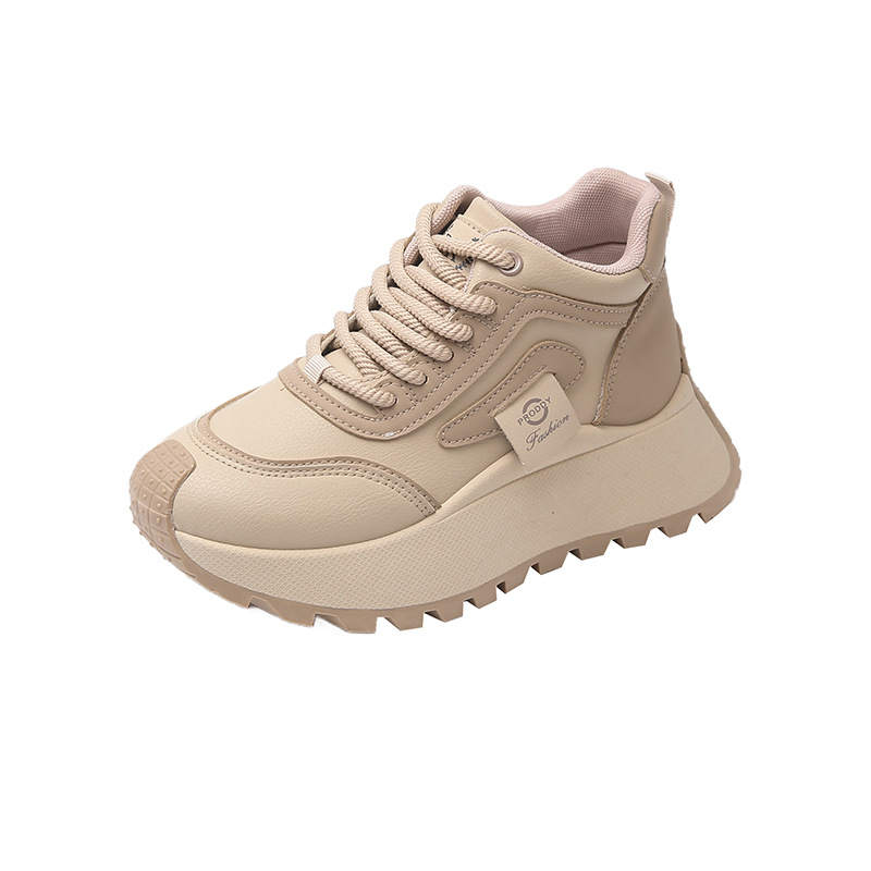 TONYBEAR Polyester High top Skateboard Shoes Women's Khaki