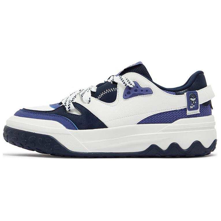 361° Shortbread Abrasion Resistant Slip Resistant Low top Skateboard Shoes Men's White Blue